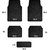 Autofetch Anti Slip Noodle Car Floor Mats (Set of 5) Black for  Ford Figo New