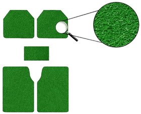 Autofetch Anti Slip Noodle Car Floor Mats (Set of 5) Green for Maruti Suzuki Alto K10 New