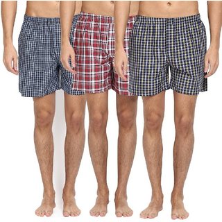 Zoldy Checkered Men's Boxer  (Pack of 3)