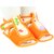 Neska Moda Unisex Sandal Booties For 6 To 12 Months (Orange)