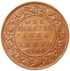 ONE QUATER ANNA 1906