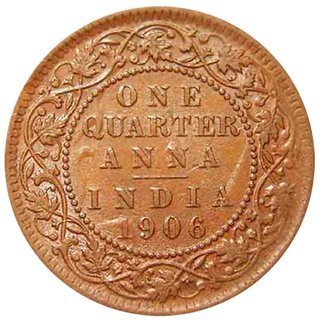 ONE QUATER ANNA 1906. ONE QUATER ANNA 1906.