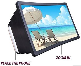 Indo Digital F2 3D Glass Video Folding Portable Bracket Screen Magnifier (Black)