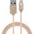 ARU ARC-33 1Mtr 2.4 Amp Breaded Type-C Charge  Sync Cable- Gold
