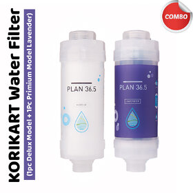 Plan36.5 Shower Filter Combo(1Pc Deluxe Model+1Pc Premium Model Lavender)