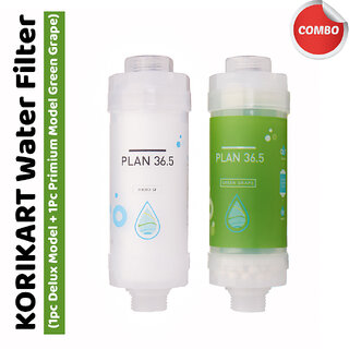                       Plan36.5 Shower Filter Combo(1Pc Deluxe Model+1Pc Premium Model Green Grape)                                              