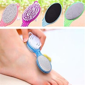 JonPrix  4 In 1 Foot File With Pedicure And Manicure Brush Multi Use Pedicure Paddle Brush