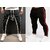 Ruggstar Cotton Trackpant For Mens ( Black white 8 patti+Black Red ) Pack of 2 pcs