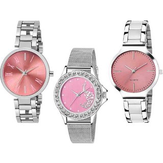 Miss Perfect Silver Strap Color Analog Watch
