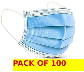 Medical Surgical Dust Face Mask Ear Loop Medical Surgical Dust Face Mask - Surgical Mask Pack of 100 - Flumask.