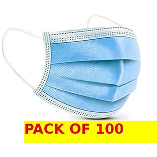                       Medical Surgical Dust Face Mask Ear Loop Medical Surgical Dust Face Mask - Surgical Mask Pack of 100 - Flumask                                              