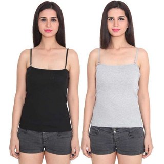SaiBoutique Women's And Girl's Adjustable Detachable Strap Camisole Combo Of 2