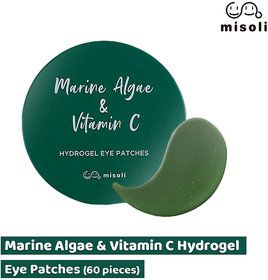 Misoli Marine Algae & Vitamin C Hydrogel Eye Patches for Hydrating and Tonifying (60 Pieces) for Unisex
