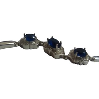                       neelam stone bracelet beautiful silver rakhi bracelet for brother                                              