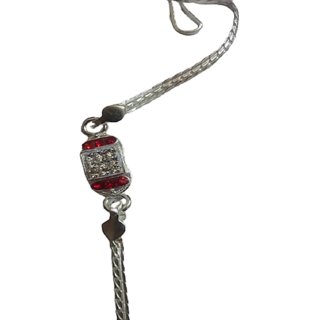                       zircon stone sterling silver bracelet for brother    bhabhi                                              
