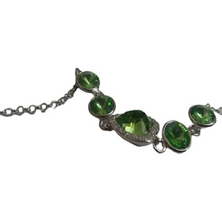                       peridot stone sterling silver rakhi bracelet for brother and bhabhi by Ceylonmine                                              