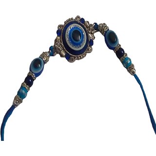                       rakhi bracelet evil eye stone for brother by Ceylonmine                                              