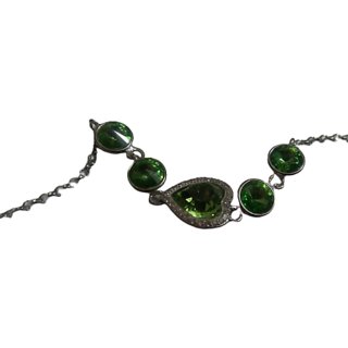                       peridot stone rakhi sterling silver beautiful rakhi bracelet for bhabhi and briother                                              