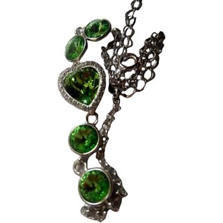                       green stone rakhi sterling silver beautiful rakhi bracelet for bhabhi and bri=other                                              