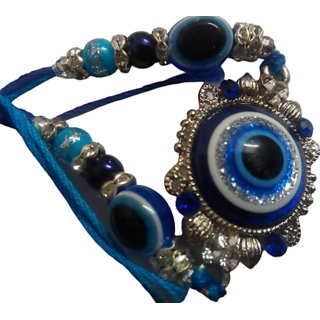                       Ceylonmine Evil eye stone rakhi for brother                                              