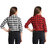 Vivient Women White and Red Check Shirt Combo of 2