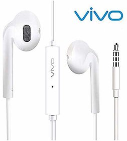 JHP  Vivo Original EARPHONE COMPATIBLE WITH ALL MODELS Wired Headset (White, Wired In The Ear)