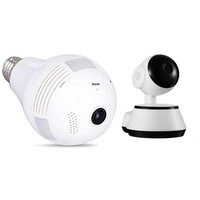 Buswick Hidden Small, Light Bulb with Wi-Fi, CCTV Security Led Light Camera With Wireless WiFi 3MP Security Camera .