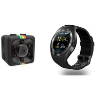 Bushwick Mini Hidden Camera 1080P HD Night Vision Voice Video Recorder With Y1 Bluetooth Android Smartwatch.
