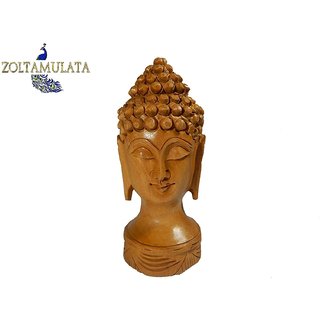                       Zoltamulata Beautiful Buddha Wood Carved Figurine with Height 5.5inch                                              