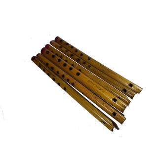                       Zoltamulata Bamboo Flutes Bansuri Bansi Basari Baanhi Musical Instrument with Length 11 inch 6 Pieces Set                                              