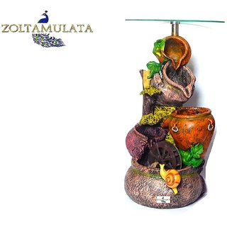                       Zoltamulata Big Size Fountain with Display Table for Your Home with Height 24.5 inch                                              