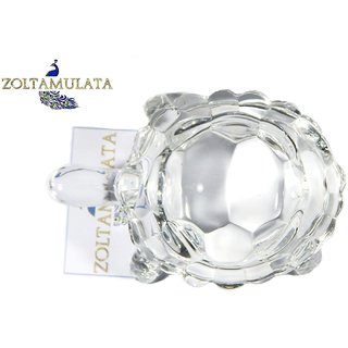                       Zoltamulata Crystal Glass Tortoise for feng Shui bastu  Astrology with Length 6.5inch                                              