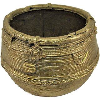                       Zoltamulata Hand Made Handmade Dhokra Ethnic Measuring Bowl                                              