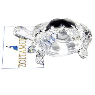                       Zoltamulata Crystal Glass Tortoise for feng Shui bastu  Astrology with Length 3 inch                                              