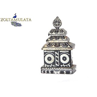                       Zoltamulata Little Jagannath Temple with jagannath, Balavadra  Subhadra for Worship with Height 3.5 inch.                                              