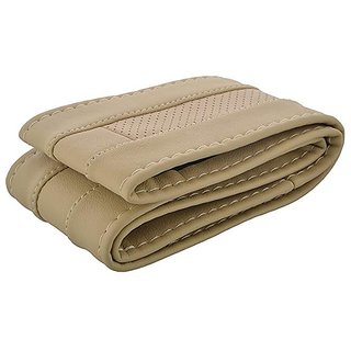 Auto Fetch Premium Stitchable Car Steering Cover Beige for Mahindra XUV 500