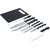 7 Piece Stainless Steel Kitchen Knife Knives Set with Free Plastic Chopping Board