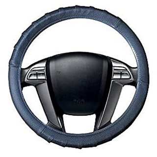 Auto Fetch Car Grippy SC106L Leatherette Car Steering Cover Grey for Toyota Altis