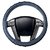 Auto Fetch Car Grippy SC106L Leatherette Car Steering Cover Grey for Toyota Altis