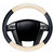 Auto Fetch Car Racing Leatherette Car Steering Cover Black & Beige for Maruti Suzuki Ritz