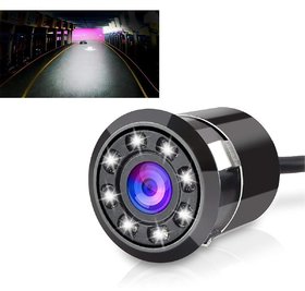 Auto Fetch 8LED Night Vision Car Reverse Parking Camera (Black) for Mahindra Bolero