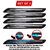 Auto Fetch Car Bumper Scratch Protector Black With Twin Chrome Strip (Set Of 4) for Maruti Suzuki Brezza