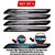 Auto Fetch Car Bumper Scratch Protector Black With Twin Chrome Strip (Set Of 4) for Renault Kwid.