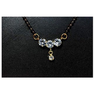 black beads chain with diamond pendant with price
