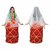 Kaku Fancy Dresses Indian State Manipuri Folk Dance Costume for Girls - Red  Green