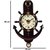 Generic Analog Acrylic Oval Brown Wall Clock 45 cm X 30 cm