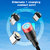 3 in 1 Magnetic USB Charging Cable Micro Type C QC 3.0 3 Tip with Charging Indicator LED Light