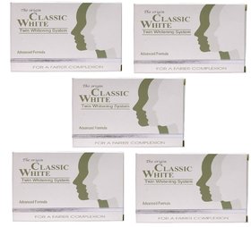 Classic White Skin Whitening Soap / Pack of 5 - ( 5  x 85 gm   425 grams)