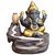 Ganesha Smoke Fountain with 10 back flow Cone Poly Resin Incense Holder Figurine Idol for Gift and Decoration (5 inch)