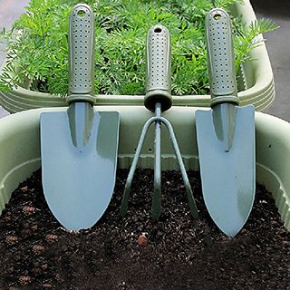                       Kapebonavista 3pcs Gardening Tool Set Shovel Rake Spade Garden Tools                                              